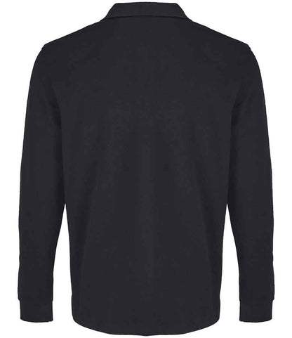SOL'S SOL'S Unisex Pacific Long Sleeve Piqué Polo Shirt - Black (04441)