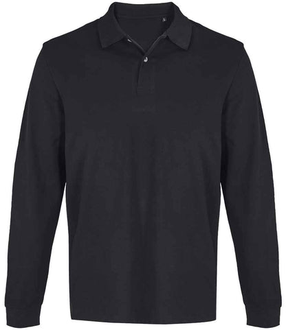 SOL'S SOL'S Unisex Pacific Long Sleeve Piqué Polo Shirt - Black (04441)