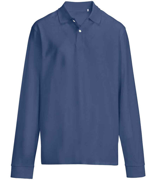 SOL'S SOL'S Unisex Pacific Long Sleeve Piqué Polo Shirt - Denim (04441)