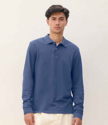 SOL'S SOL'S Unisex Pacific Long Sleeve Piqué Polo Shirt - Denim (04441)