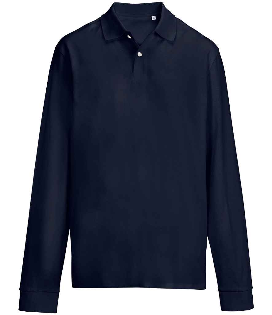 SOL'S SOL'S Unisex Pacific Long Sleeve Piqué Polo Shirt - French Navy (04441)