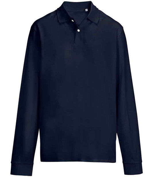 SOL'S SOL'S Unisex Pacific Long Sleeve Piqué Polo Shirt - French Navy (04441)