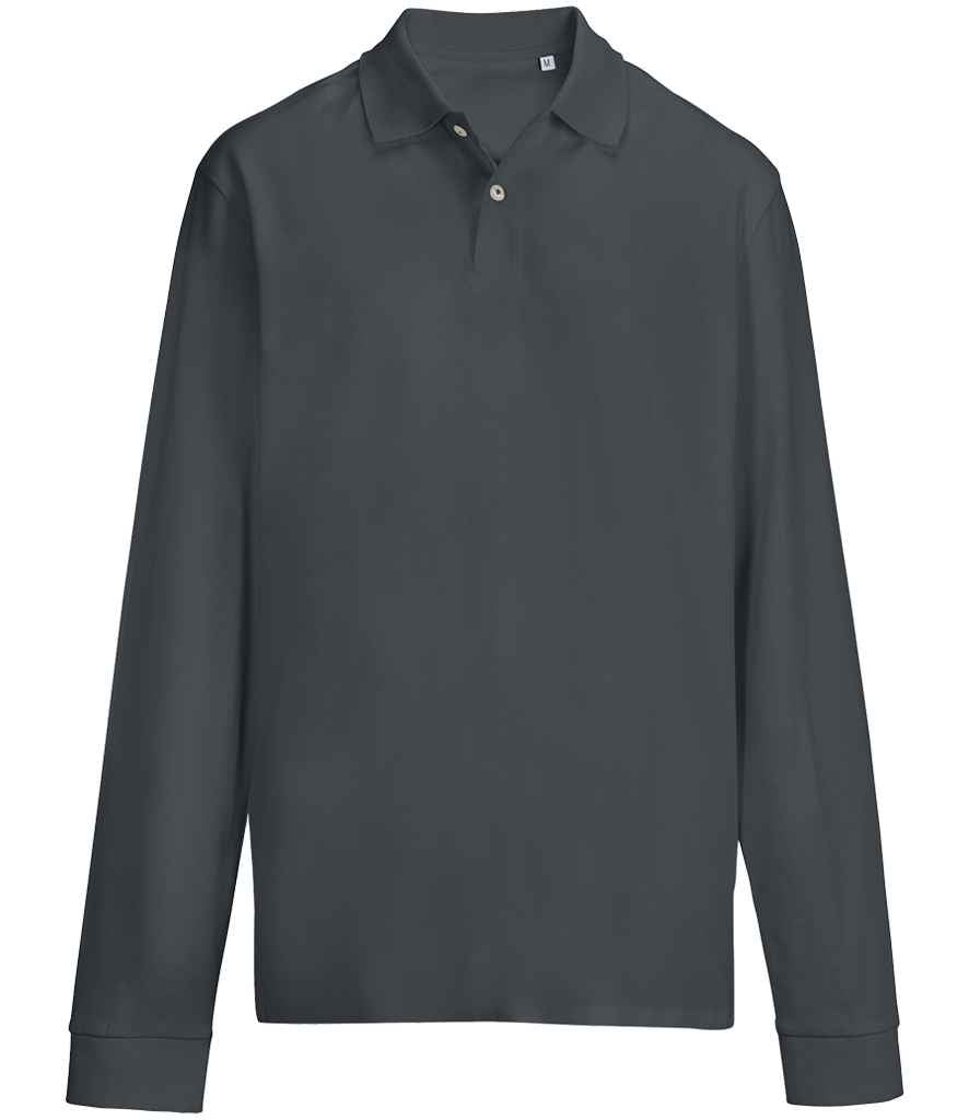 SOL'S SOL'S Unisex Pacific Long Sleeve Piqué Polo Shirt - Mouse Grey (04441)