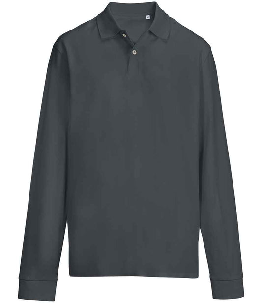 SOL'S SOL'S Unisex Pacific Long Sleeve Piqué Polo Shirt - Mouse Grey (04441)