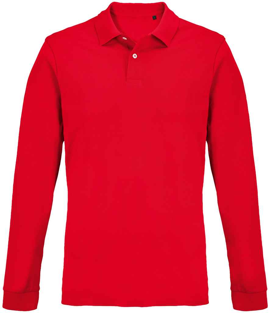 SOL'S SOL'S Unisex Pacific Long Sleeve Piqué Polo Shirt - Red (04441)