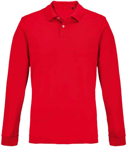 SOL'S SOL'S Unisex Pacific Long Sleeve Piqué Polo Shirt - Red (04441)