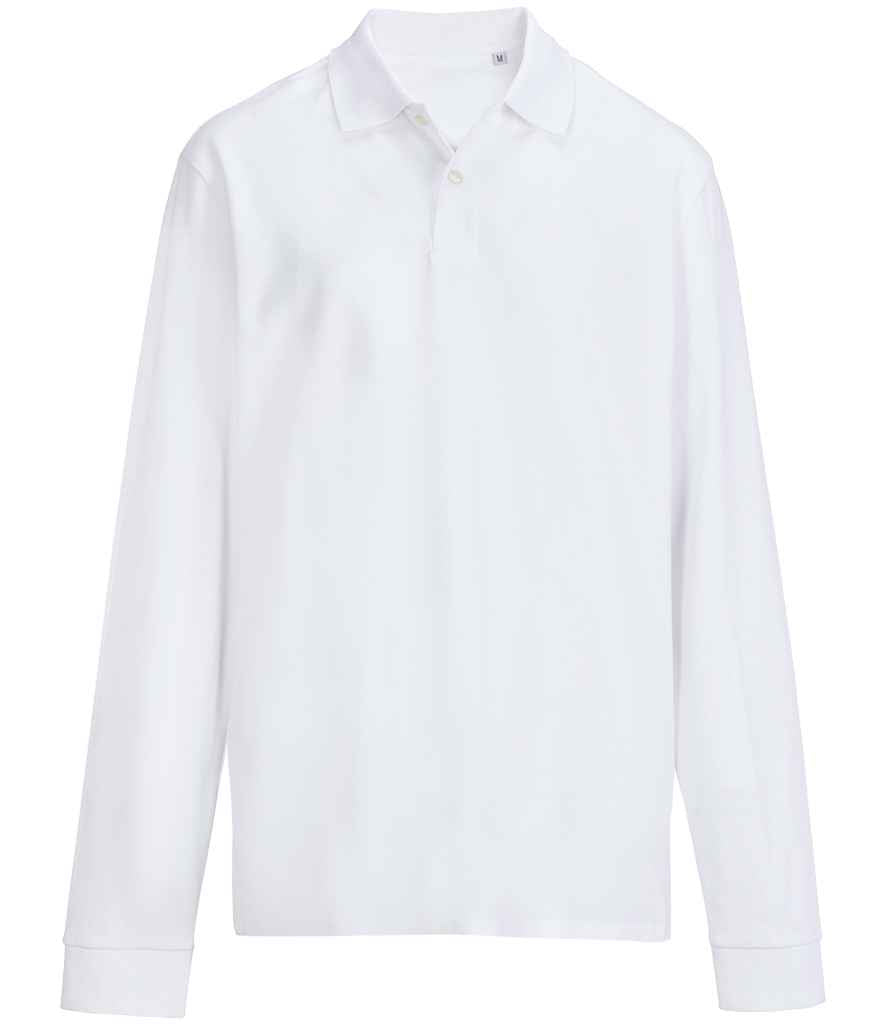 SOL'S SOL'S Unisex Pacific Long Sleeve Piqué Polo Shirt - White (04441)
