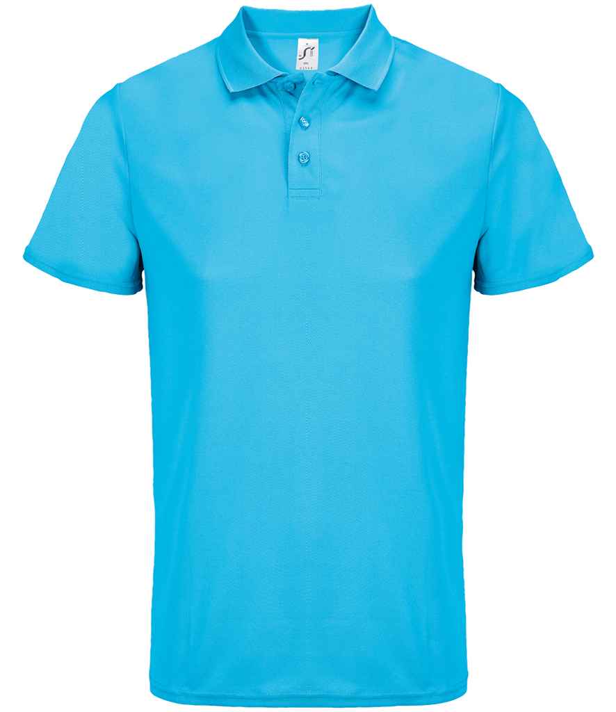 SOL'S SOL'S Unisex Pitcher Recycled Polyester Piqué Polo Shirt - Aqua (04442)
