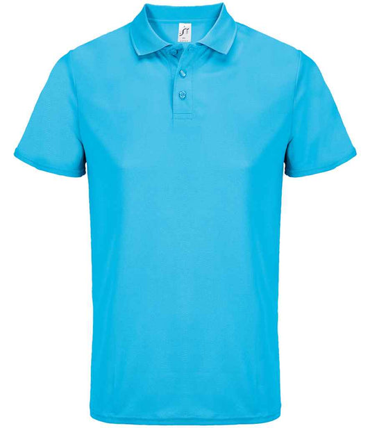 SOL'S SOL'S Unisex Pitcher Recycled Polyester Piqué Polo Shirt - Aqua (04442)