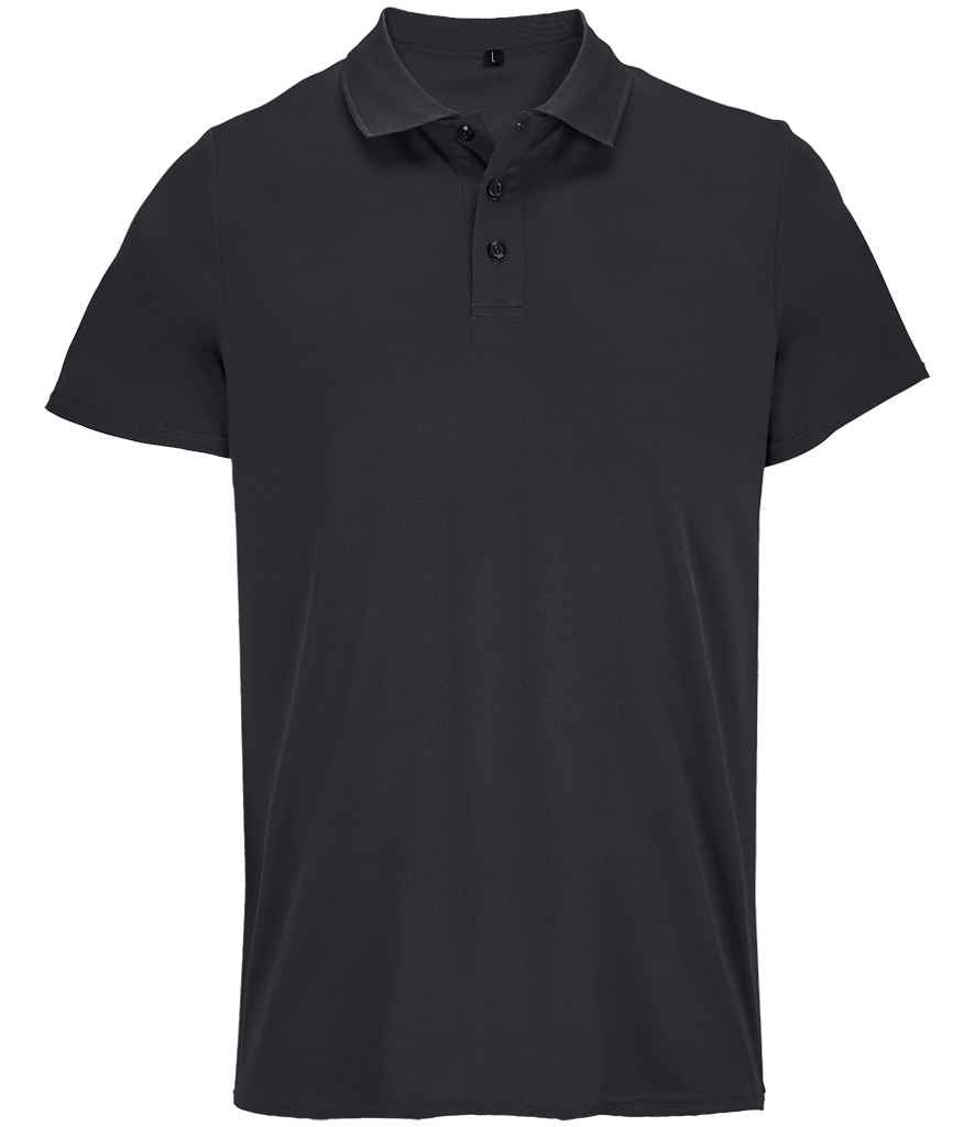 SOL'S SOL'S Unisex Pitcher Recycled Polyester Piqué Polo Shirt - Black (04442)