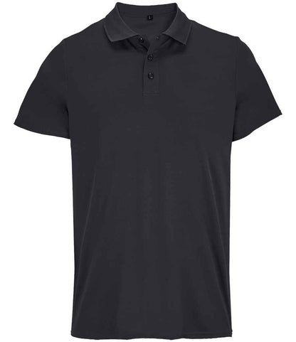 SOL'S SOL'S Unisex Pitcher Recycled Polyester Piqué Polo Shirt - Black (04442)