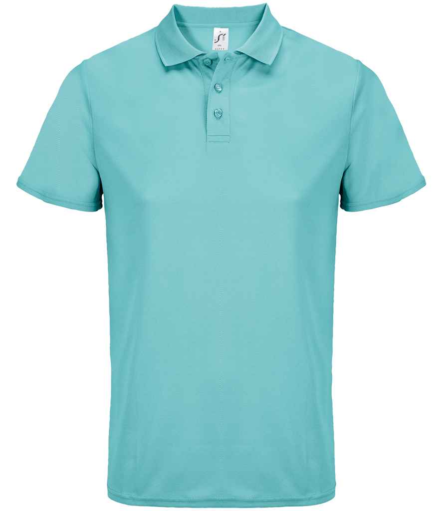 SOL'S SOL'S Unisex Pitcher Recycled Polyester Piqué Polo Shirt - Pool Blue (04442)