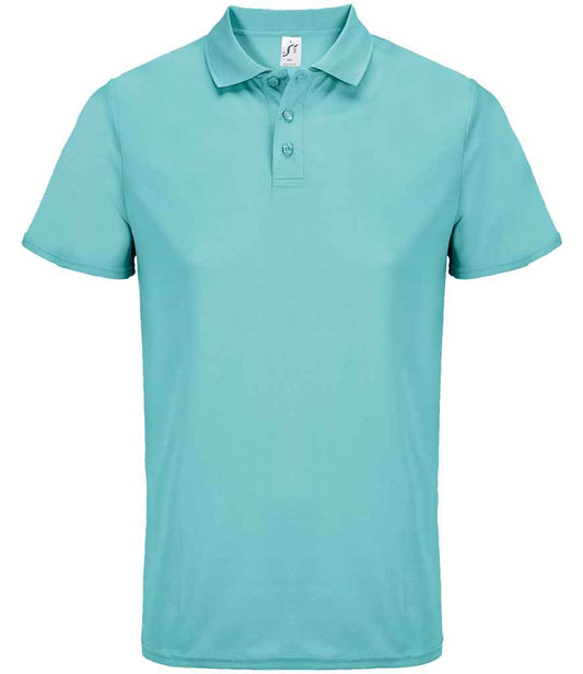 SOL'S SOL'S Unisex Pitcher Recycled Polyester Piqué Polo Shirt - Pool Blue (04442)