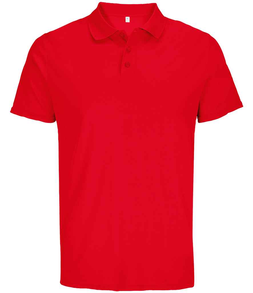 SOL'S SOL'S Unisex Pitcher Recycled Polyester Piqué Polo Shirt - Red (04442)