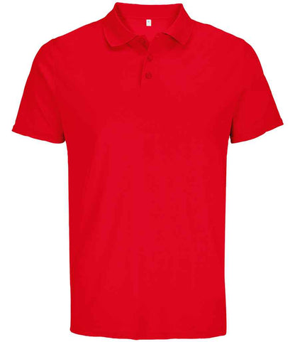 SOL'S SOL'S Unisex Pitcher Recycled Polyester Piqué Polo Shirt - Red (04442)