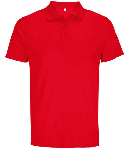 SOL'S SOL'S Unisex Pitcher Recycled Polyester Piqué Polo Shirt - Red (04442)