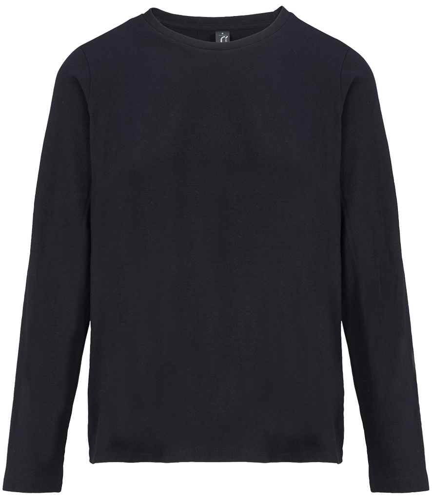 SOL'S SOL'S Ladies Monarch Long Sleeve T-Shirt - Deep Black (04443)
