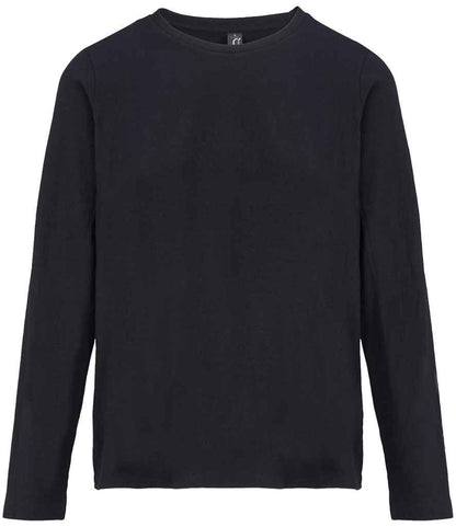 SOL'S SOL'S Ladies Monarch Long Sleeve T-Shirt - Deep Black (04443)