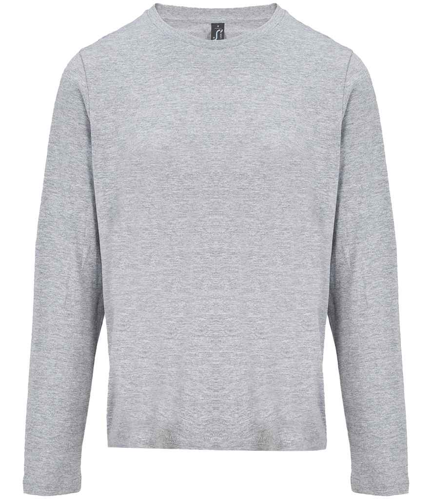 SOL'S SOL'S Ladies Monarch Long Sleeve T-Shirt - Grey Marl (04443)