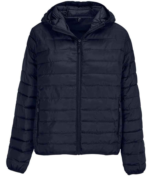 SOL'S SOL'S Ladies Stream Hooded Jacket - French Navy (04445)
