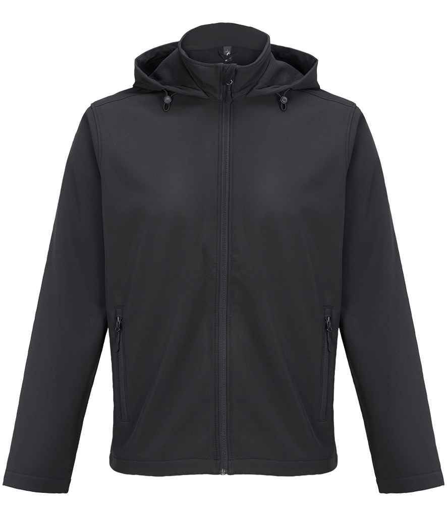 SOL'S SOL'S Race Hooded Soft Shell Jacket - Black (04447)