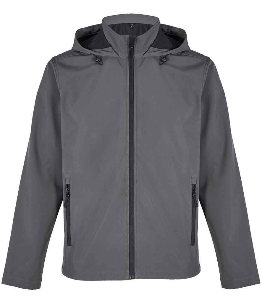 SOL'S SOL'S Race Hooded Soft Shell Jacket - Charcoal (04447)