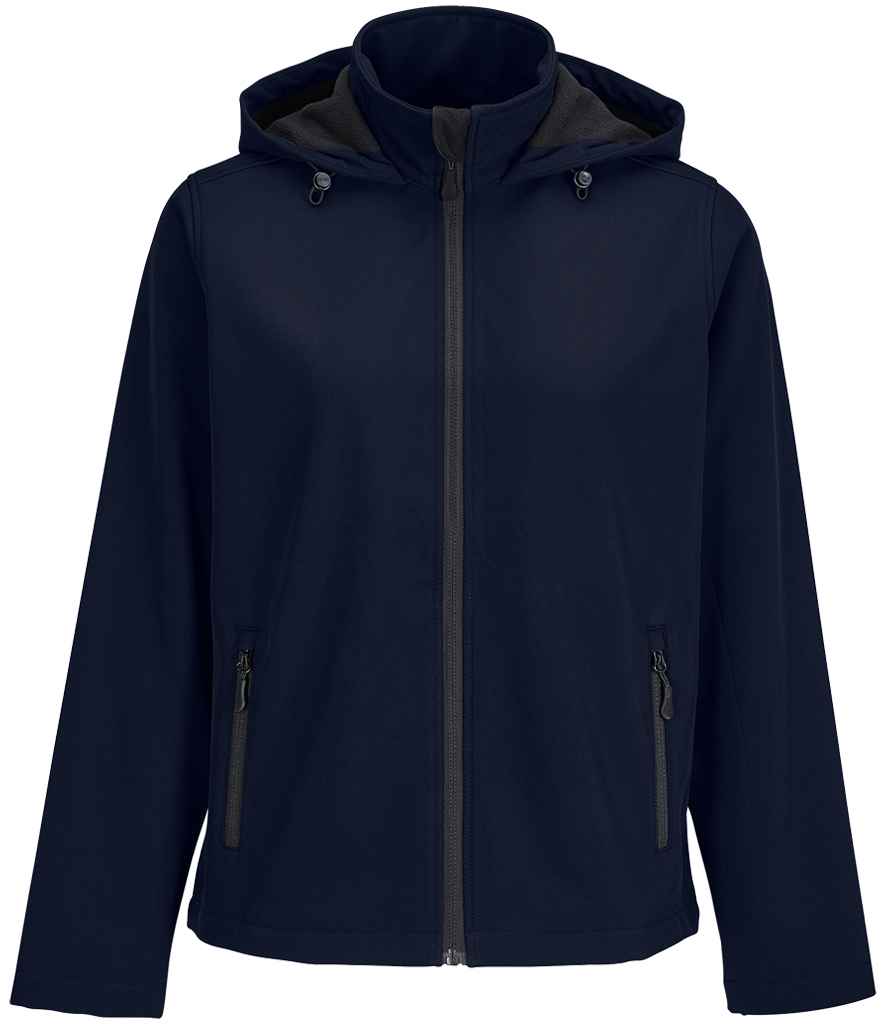 SOL'S SOL'S Ladies Race Hooded Soft Shell Jacket - French Navy (04448)