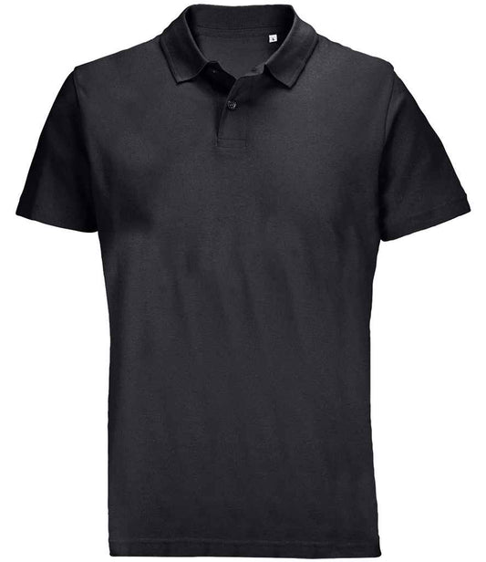 SOL'S SOL'S Unisex Pulse Twin Piqué Polo Shirt - Black (04502)