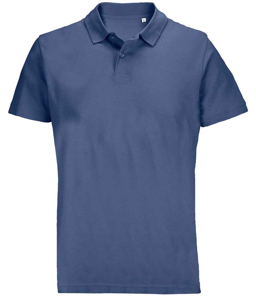 SOL'S SOL'S Unisex Pulse Twin Piqué Polo Shirt - Denim (04502)