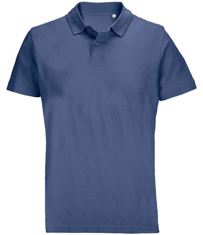 SOL'S SOL'S Unisex Pulse Twin Piqué Polo Shirt - Denim (04502)