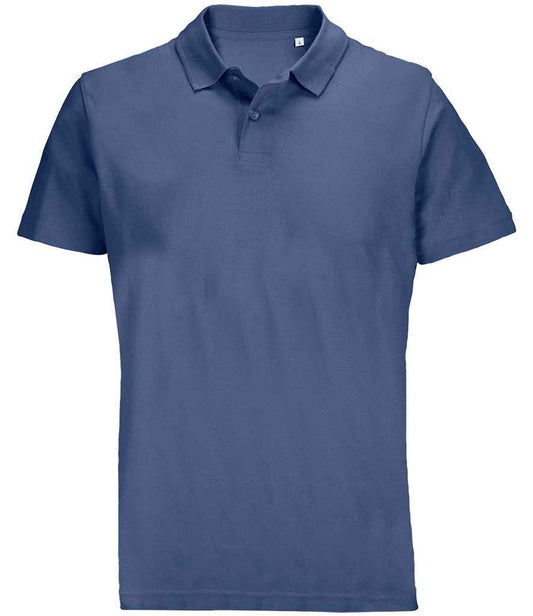 SOL'S SOL'S Unisex Pulse Twin Piqué Polo Shirt - Denim (04502)
