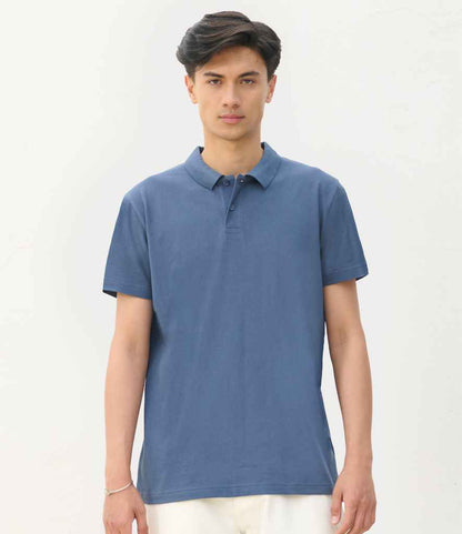 SOL'S SOL'S Unisex Pulse Twin Piqué Polo Shirt - Denim (04502)