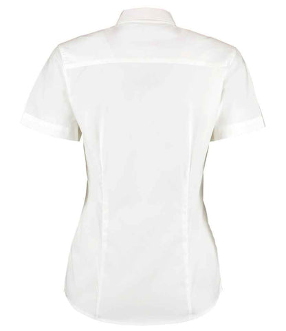 Kustom Kit Ladies Premium Short Sleeve Tailored Oxford Shirt - BACK