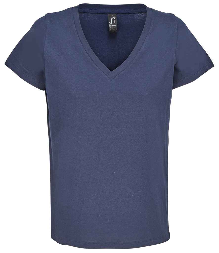 SOL'S ladies regent v neck t-shirt - french navy (04766)