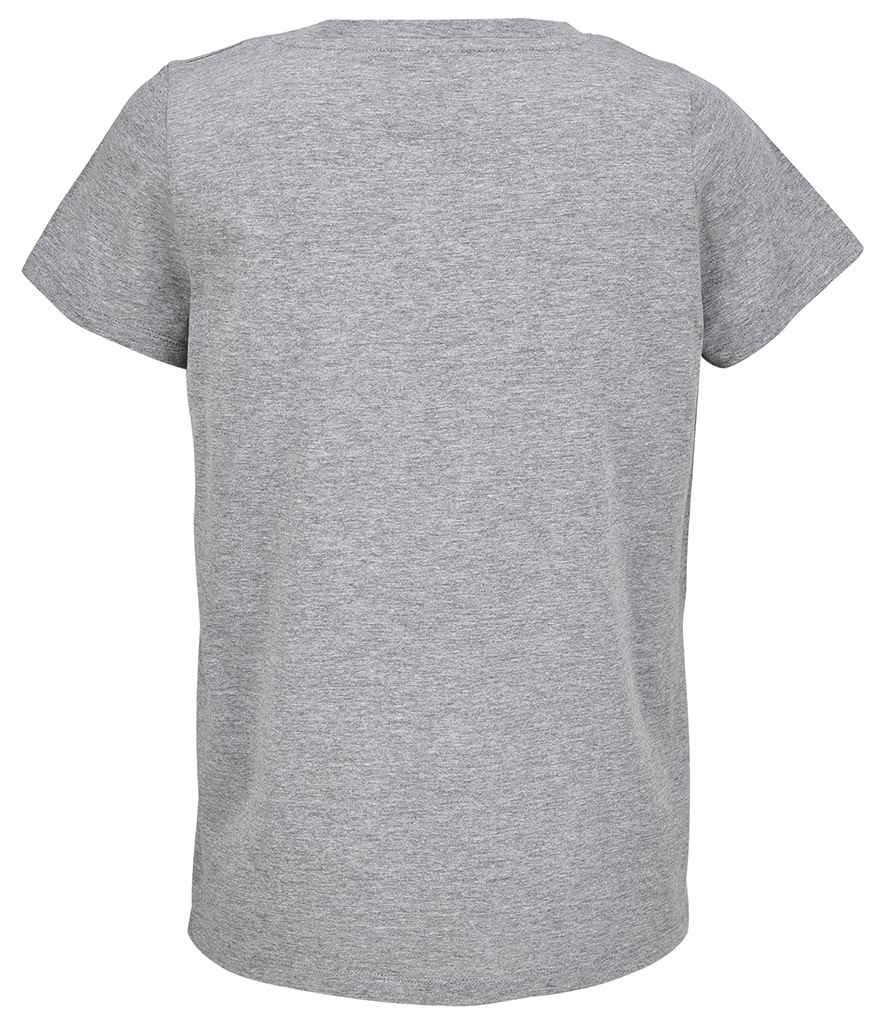 SOL'S ladies regent v neck t-shirt - grey marl (04766)