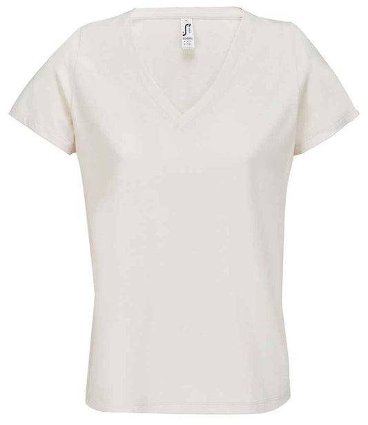 SOL'S ladies regent v neck t-shirt - off white (04766)