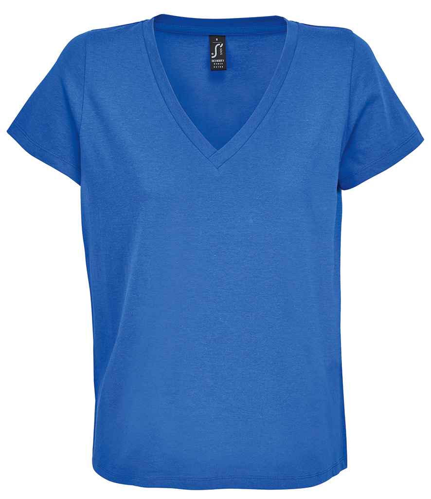 SOL'S ladies regent v neck t-shirt - royal blue (04766)