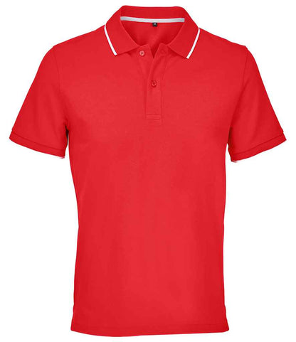 SOL'S unisex palermo polo shirt - bright red/white (04769)