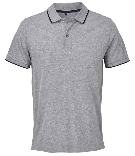 SOL'S unisex palermo polo shirt - grey marl/french navy (04769)