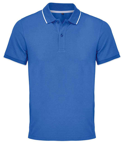 SOL'S unisex palermo polo shirt - royal blue/white (04769)
