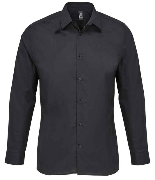 SOL'S bailey long sleeve poplin shirt - black (04770)
