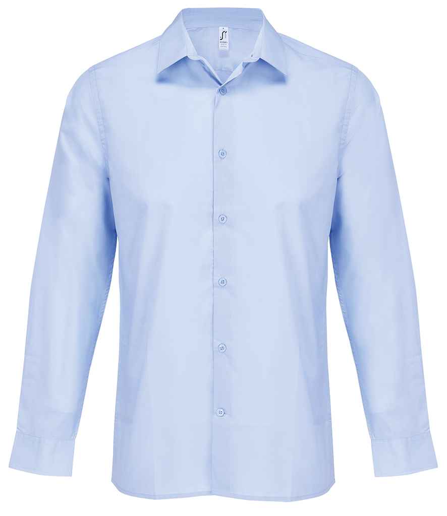 SOL'S bailey long sleeve poplin shirt - sky blue (04770)