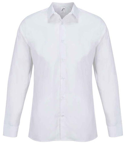 SOL'S bailey long sleeve poplin shirt - white (04770)