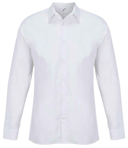 SOL'S bailey long sleeve poplin shirt - white (04770)