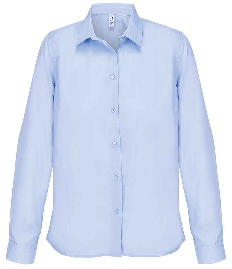 SOL'S ladies bailey long sleeve poplin shirt - sky blue (04771)