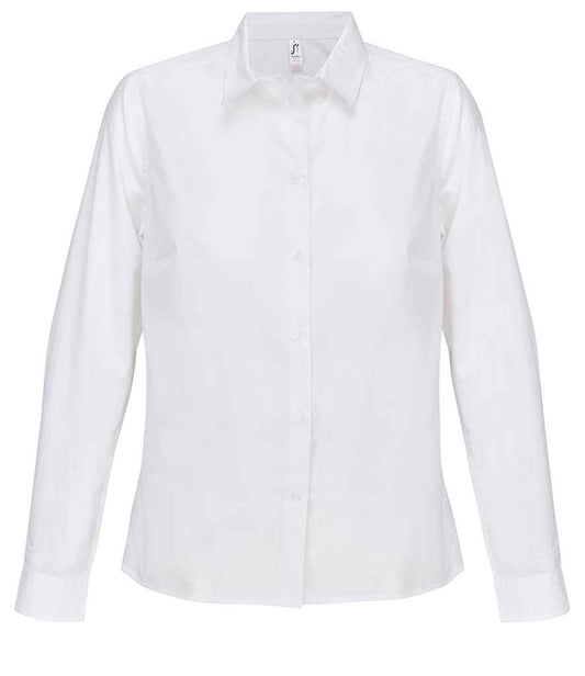 SOL'S ladies bailey long sleeve poplin shirt - white (04771)