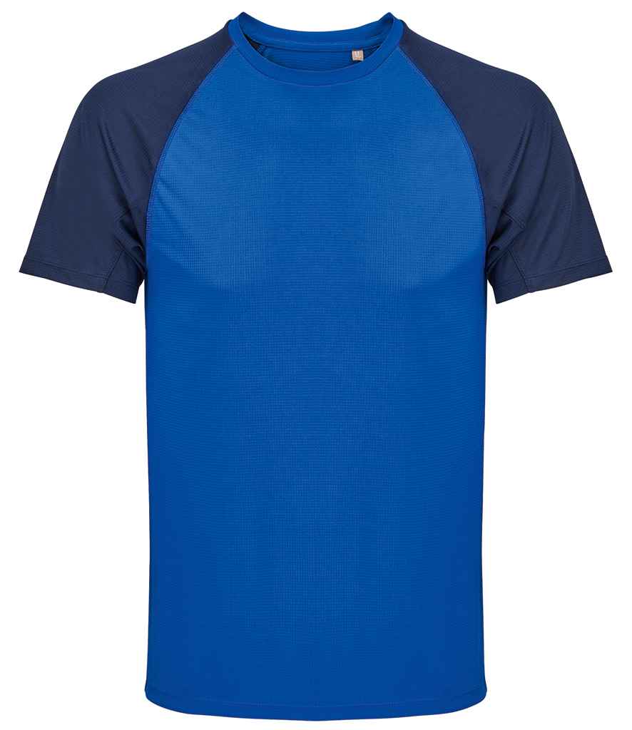 SOL'S vortex ripstop performance t-shirt - french navy/royal blue (04787)