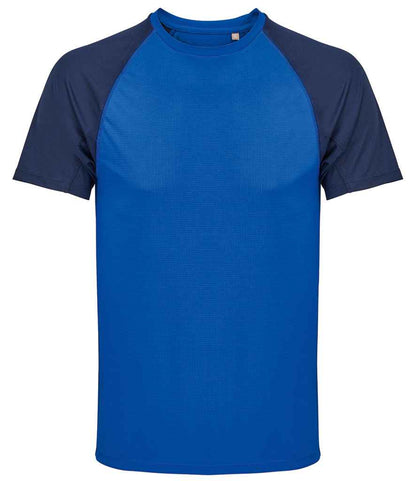 SOL'S vortex ripstop performance t-shirt - french navy/royal blue (04787)