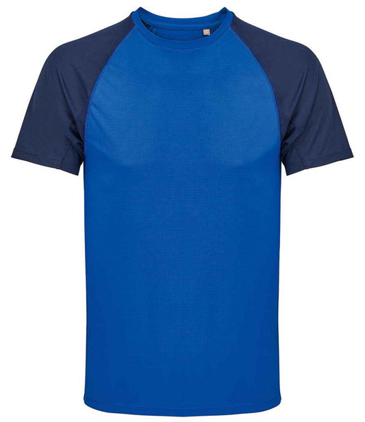 SOL'S vortex ripstop performance t-shirt - french navy/royal blue (04787)