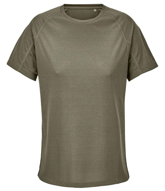 SOL'S ladies vortex ripstop performance t-shirt - army (04788)
